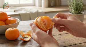 How to peel a tangerine is simple because the thin loose skin separates easily from the fruit segments.