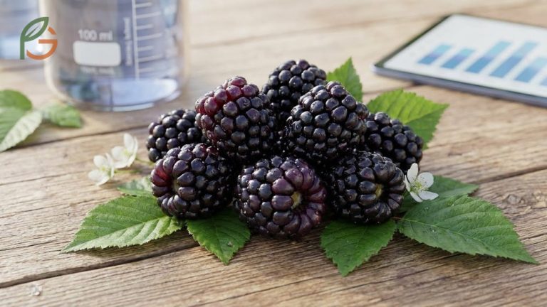 A bowl of ripe blackberries showing the sweet-tart explosion and earthy wine-like depth described in the flavor profile.