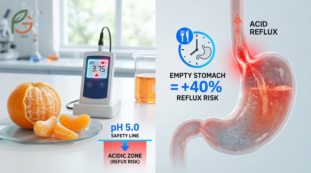 Mandarin orange acidity and reflux connection explaining triggers for GERD patients and safer fruit alternatives.