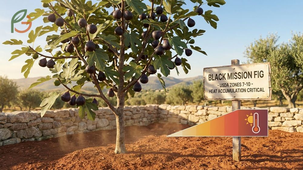 Black Mission growing conditions for optimal success in USDA Hardiness Zones 7 to 10.