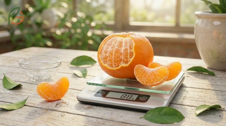 Calories in a mandarin orange guide detailing 47 calories per fruit and nutritional snack facts.