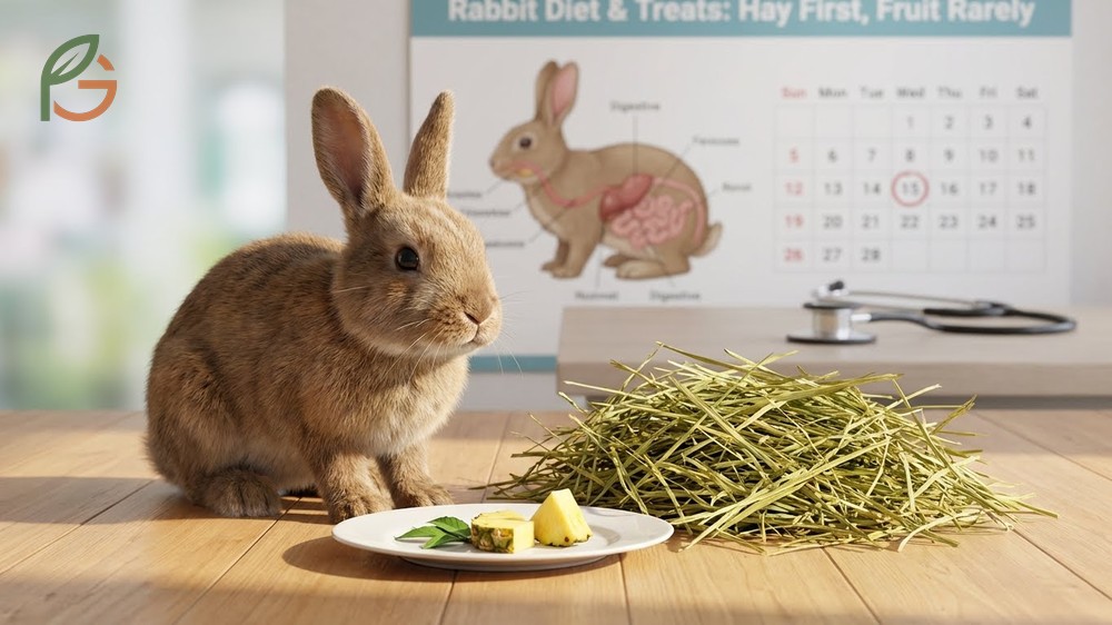 Can rabbits have pineapple as a regular treat with portions limited to one or two small cubes per week.