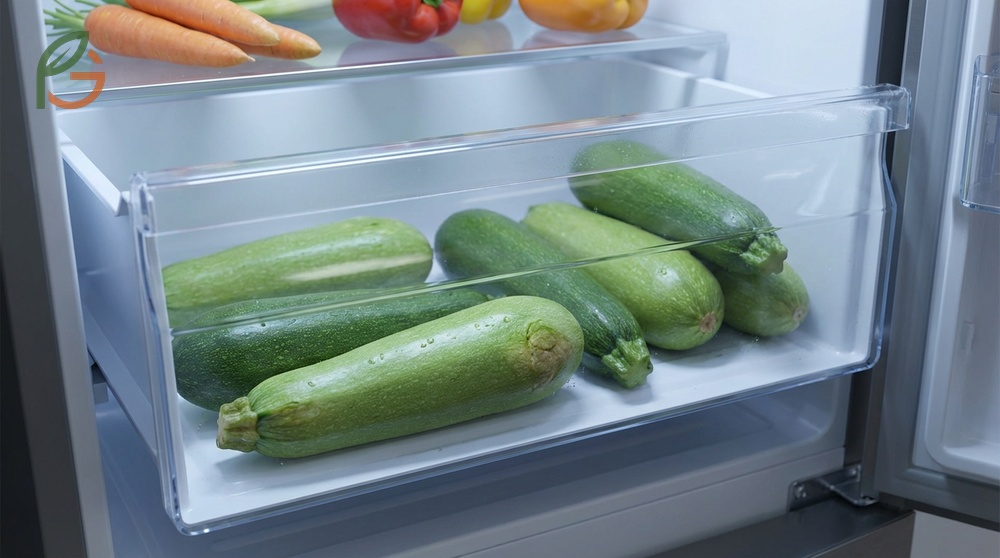 Refrigerate zucchini duration guidelines of one to two weeks and identifying signs of spoilage like soft spots.