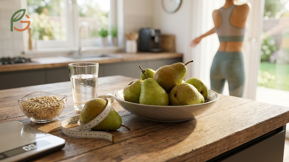 Are pears good for weight loss due to high fiber content and low energy density.