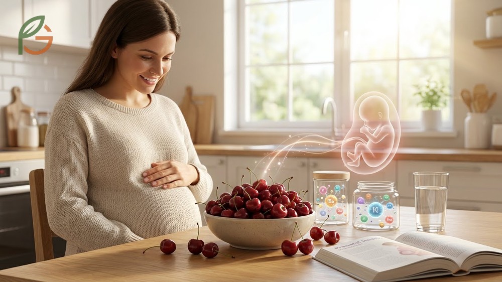 Nutritional benefits for pregnant women including immune support from vitamin C and digestive health from fiber.