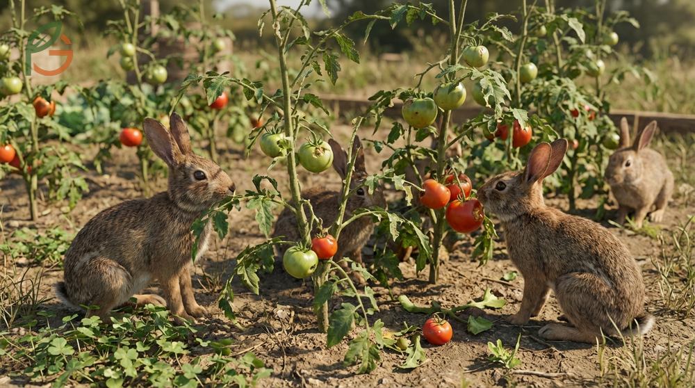 Will rabbits eat tomato plants signs showing damage risks during late winter and early spring when food is scarce.