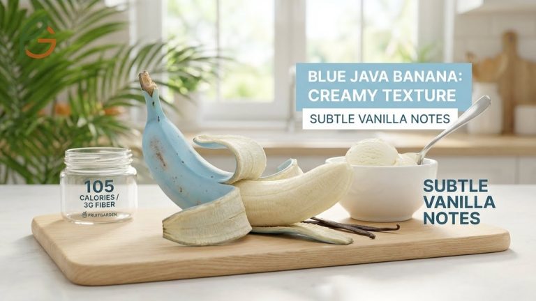Blue java banana taste features a creamy custard texture and subtle vanilla notes known as ice cream banana.