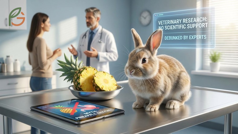 Pineapple enzymes for rabbits and the truth about using bromelain for hairballs or GI stasis prevention.