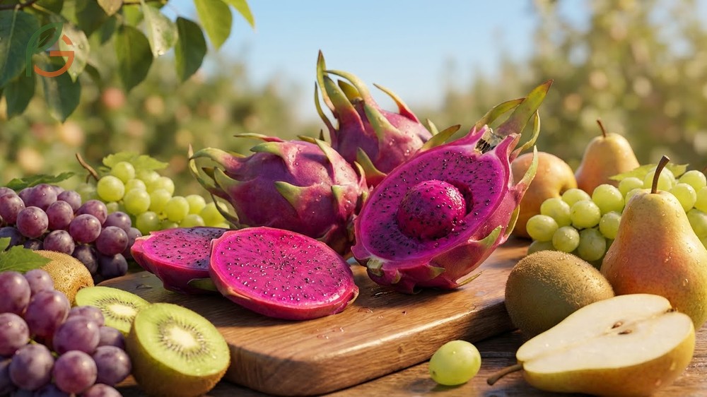 Purple dragon fruit taste profile combines sweet grape notes with subtle tartness and kiwi undertones.