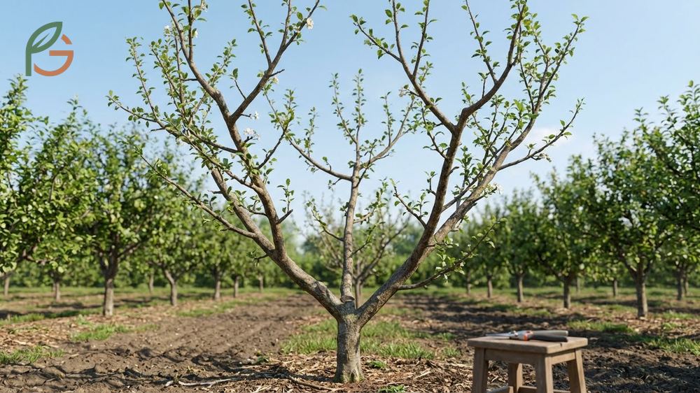 Shaping plum trees into an open center or goblet form maximizes sunlight exposure and improves air circulation.
