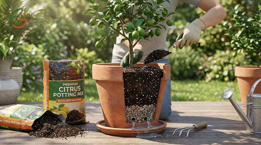 Container lime growing requires pots with drainage holes and commercial potting mix to prevent root rot and ensure healthy growth.