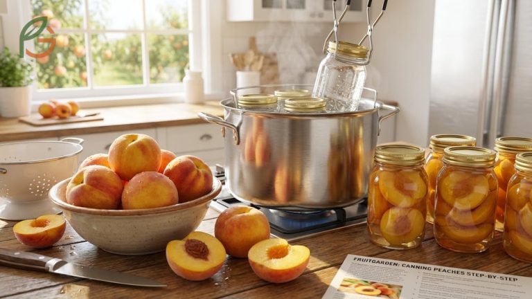 How to can peaches step by step guide using water bath methods for yellow fleshed high acid fruits.