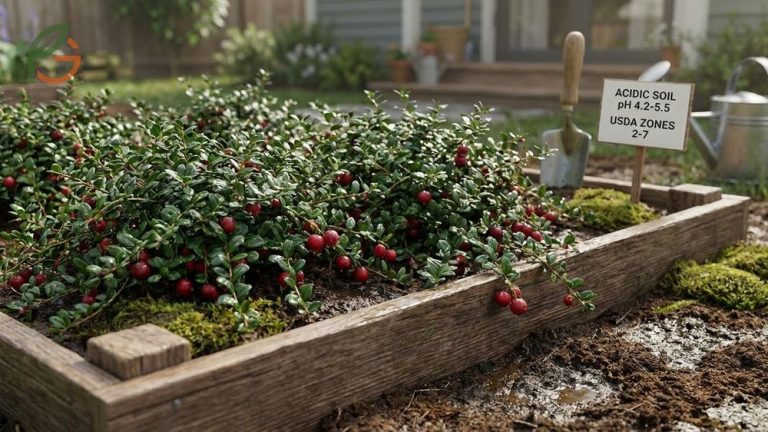 How to grow cranberries at home successfully in USDA zones 2 through 7 with acidic soil pH between 4.2 and 5.5.