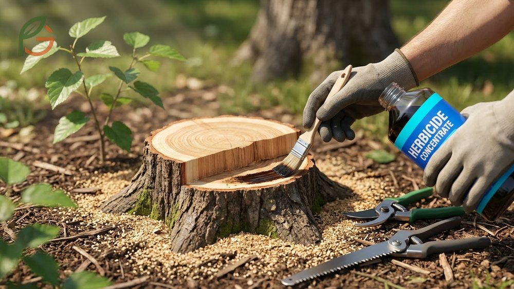 Killing a mulberry tree effectively requires using the cut stump method with herbicide to destroy the root system.