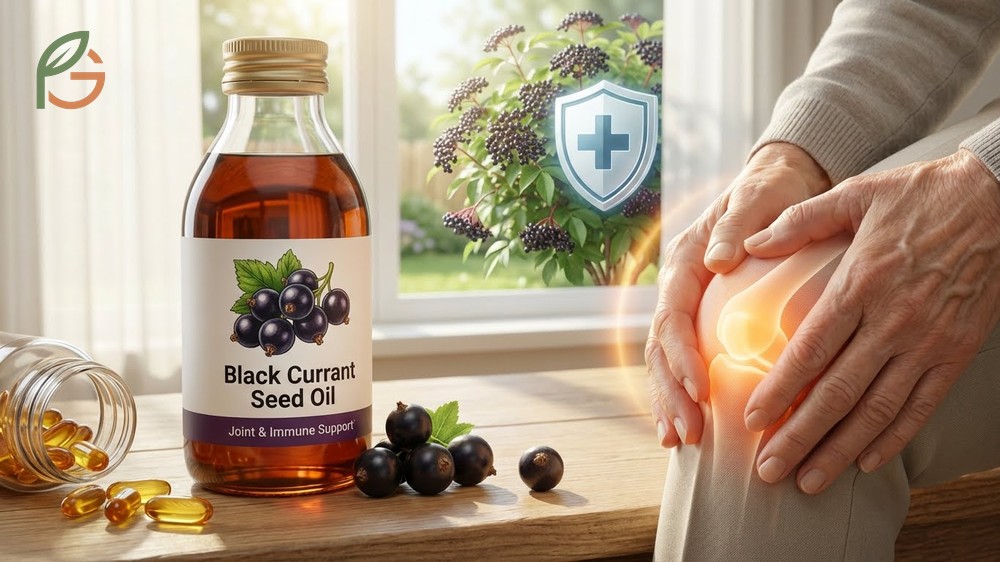 Joint and immune support from black currant seed oil demonstrating enhanced immune function in elderly populations.