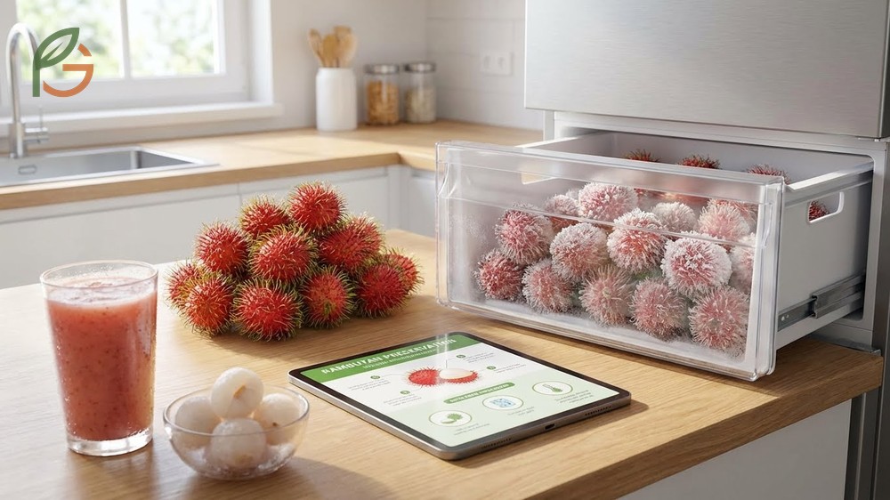 Extend rambutan freshness by freezing peeled and deseeded fruit for up to 6 months of storage.