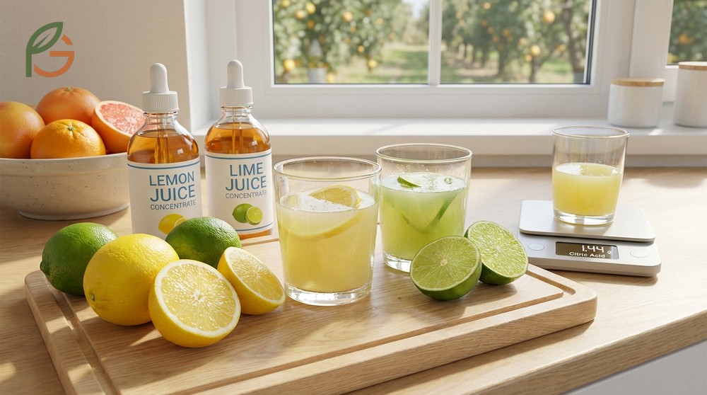 Foods high in citric acid feature lemons and limes with 4.0 to 8.0 percent concentrations by dry weight.