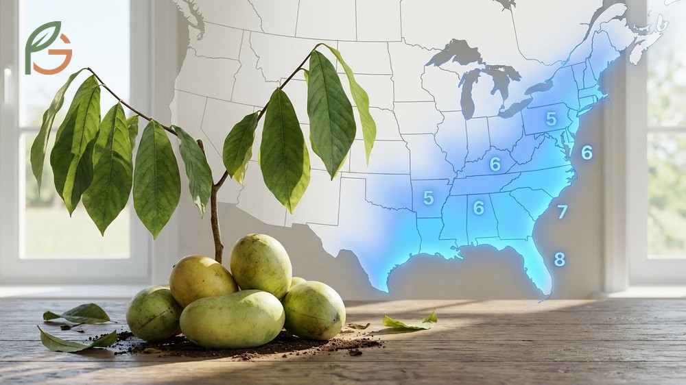 Pawpaw growing requirements needing deep soil and cross pollination between genetically different cultivars.