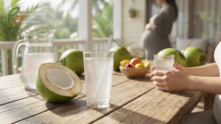 Coconut water benefits for female health including hormonal balance regulation and hydration support during pregnancy.