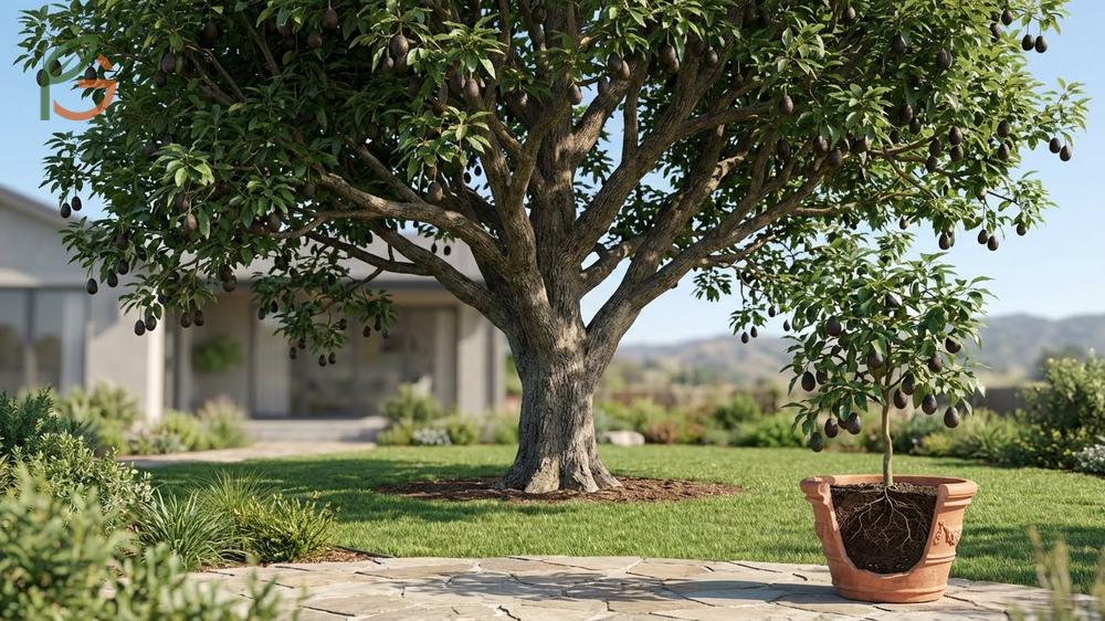 Hass avocado tree size typically reaches 30 to 40 feet tall when planted in outdoor orchards.