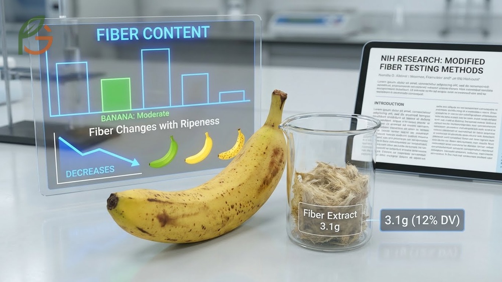 How much fiber in a banana provides 3g per medium fruit to support digestion and gut health.