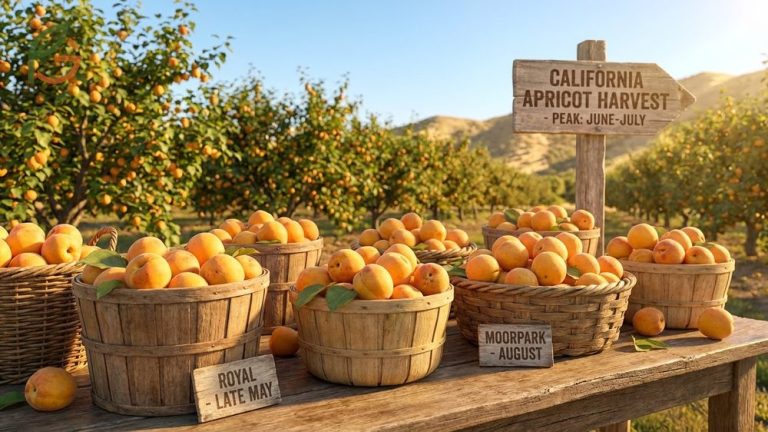 When is apricot season guide covering harvest times from May to August with peak availability details for consumers.