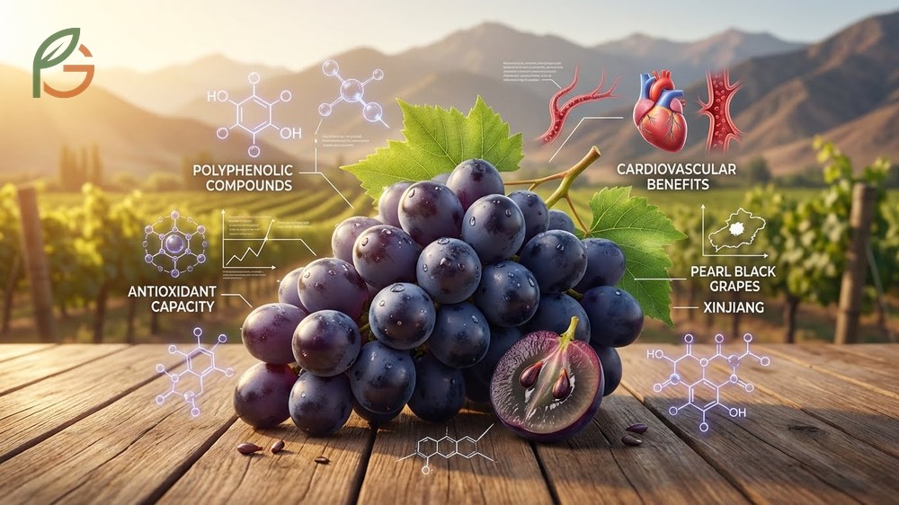 Benefits of black grapes antioxidants focusing on resveratrol and cardiovascular protection.