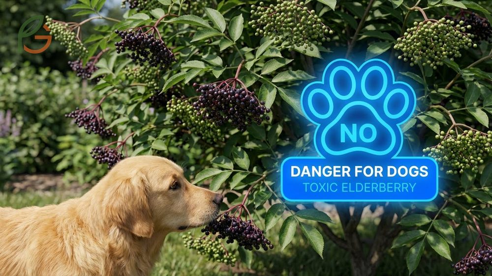 Can dogs have elderberry risks involving hydrogen cyanide formation when dogs digest raw plant parts.
