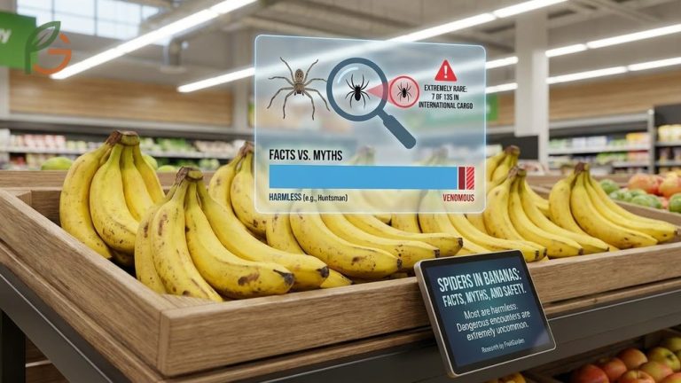 Spiders in bananas are mostly harmless species found in shipments with very low risk of danger to consumers.