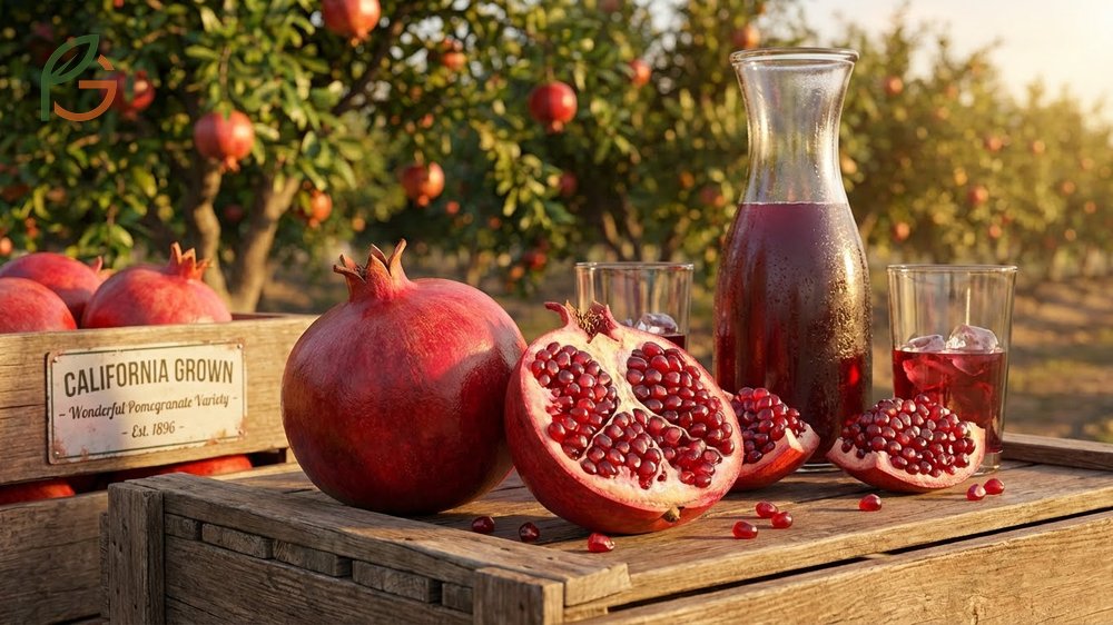 Wonderful pomegranate variety dominates commercial production with over 90 percent of California orchards growing this cultivar.