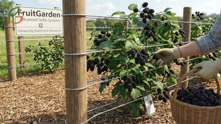 Blackberry trellis ideas increase fruit yields by 40 percent and improve air circulation for healthier plants.