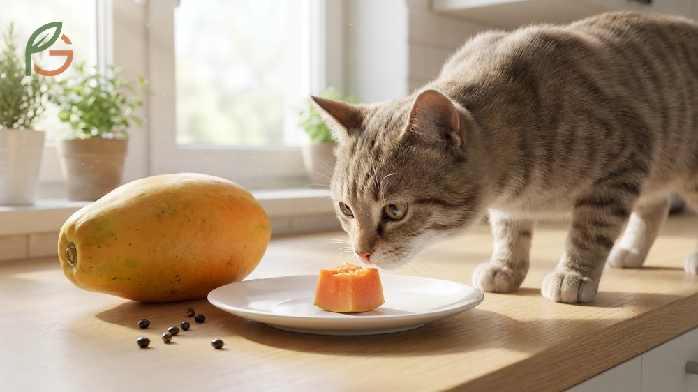 Can cats eat papaya in small amounts though it offers limited nutritional value compared to meat proteins.