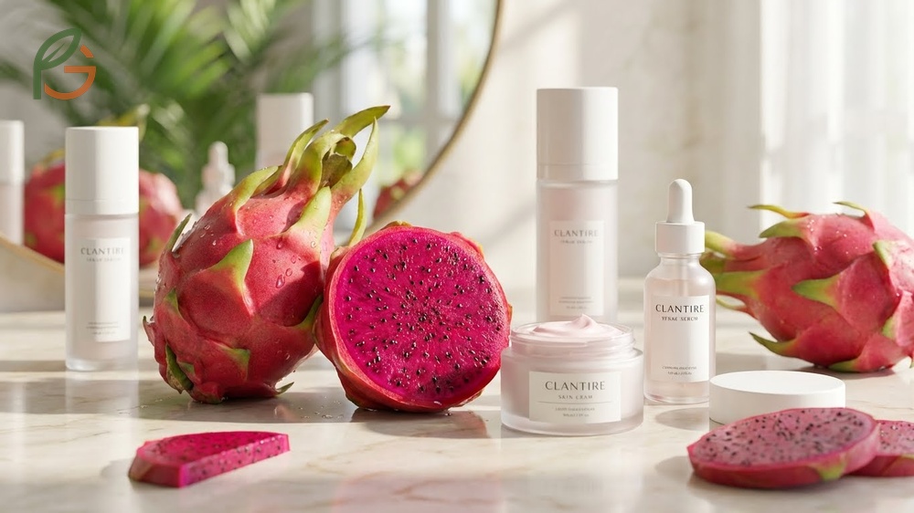 Dragon fruit benefits for skin derived from betacyanins and 6 mg of vitamin C per 100g to combat oxidative stress.