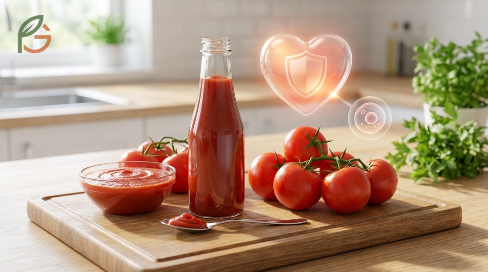 Is tomato ketchup healthy depends on portion control as a single tablespoon contains 17 calories and 4g of added sugars.