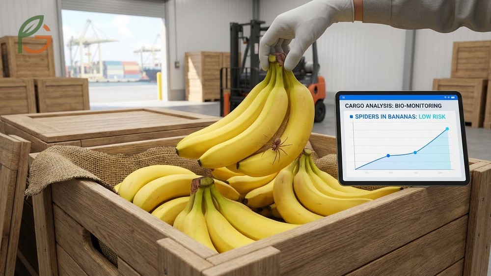 Spiders in bananas are rare occurrences in cargo with the harmless huntsman spider being the most common stowaway.