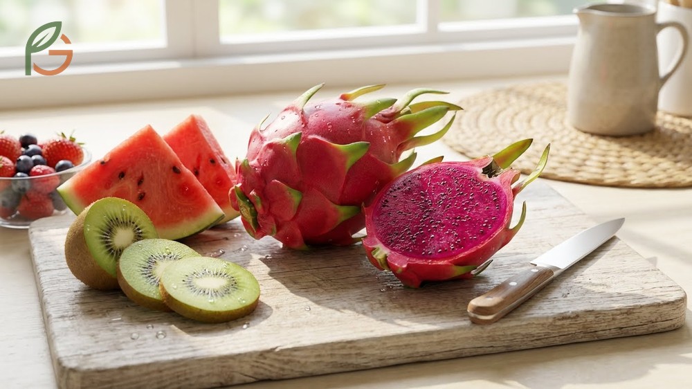 Red dragon fruit taste profile features a mild sweetness with berry notes and a juicy texture similar to kiwi.