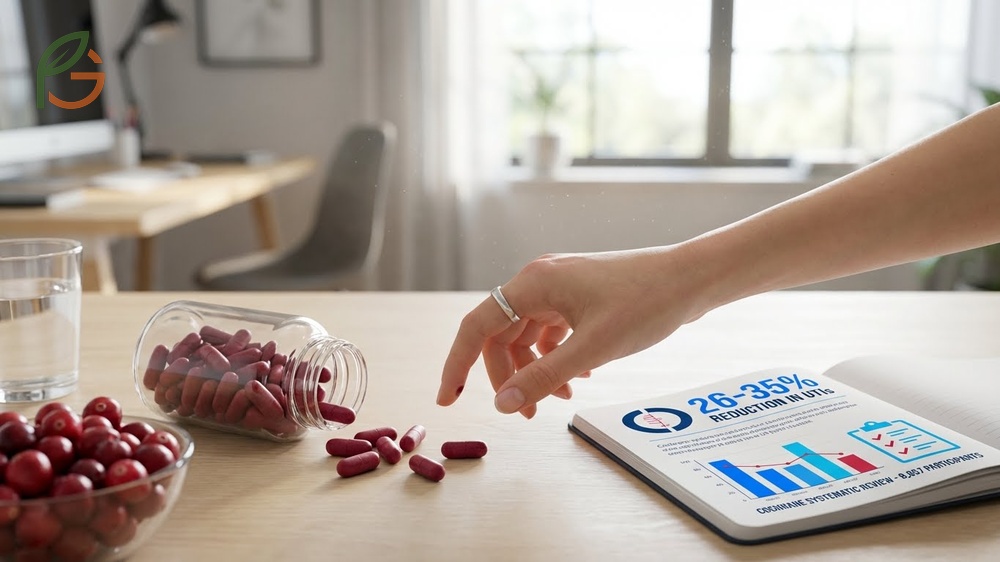 Are cranberry tablets good for you research showing 26 to 35 percent reduction in UTI risk with consistent use.