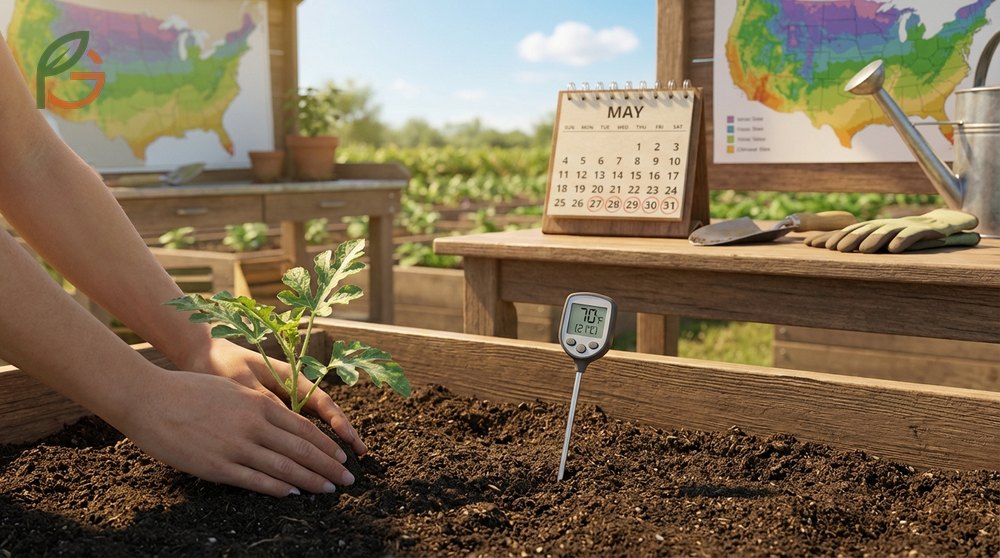 Best time to plant watermelon is in late spring when nighttime temperatures stay consistently above 60 degrees.