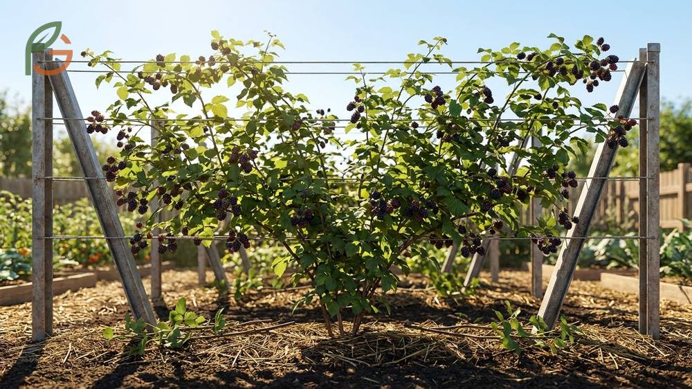 Blackberry trellis ideas include V-shaped and T-trellis systems that support erect and trailing varieties effectively.
