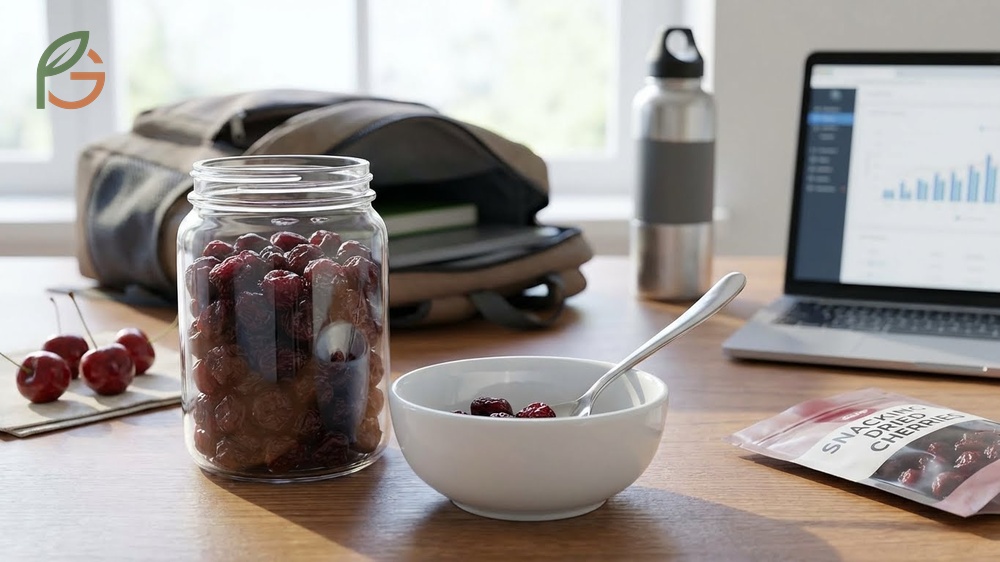 Snacking dried cherries combined with Greek yogurt or nuts creates a balanced meal that stabilizes blood sugar for hours.