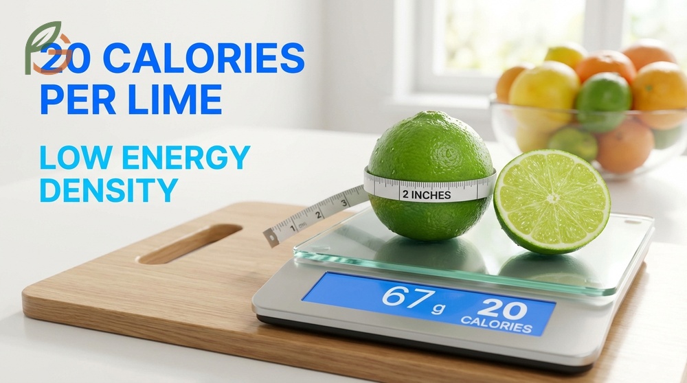 How many calories in a lime depends on size with small fruits having 13 calories and large ones containing up to 30 calories.