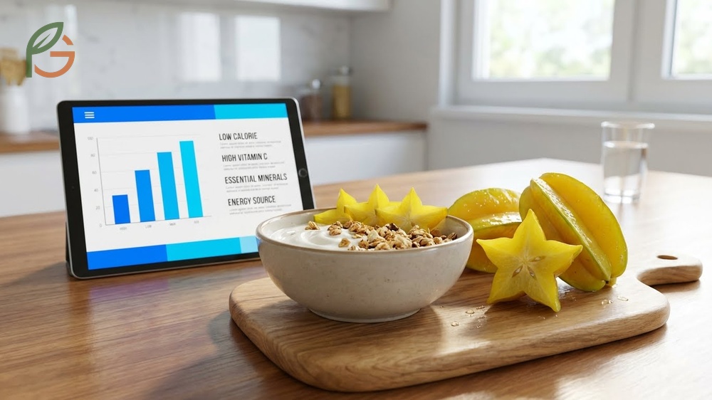 Nutritional value starfruit data reveals it contains 15 percent of daily copper requirements and minimal calories.