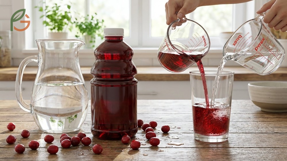 Diluting unsweetened cranberry juice with water in a 1 to 3 ratio balances tartness for daily consumption.