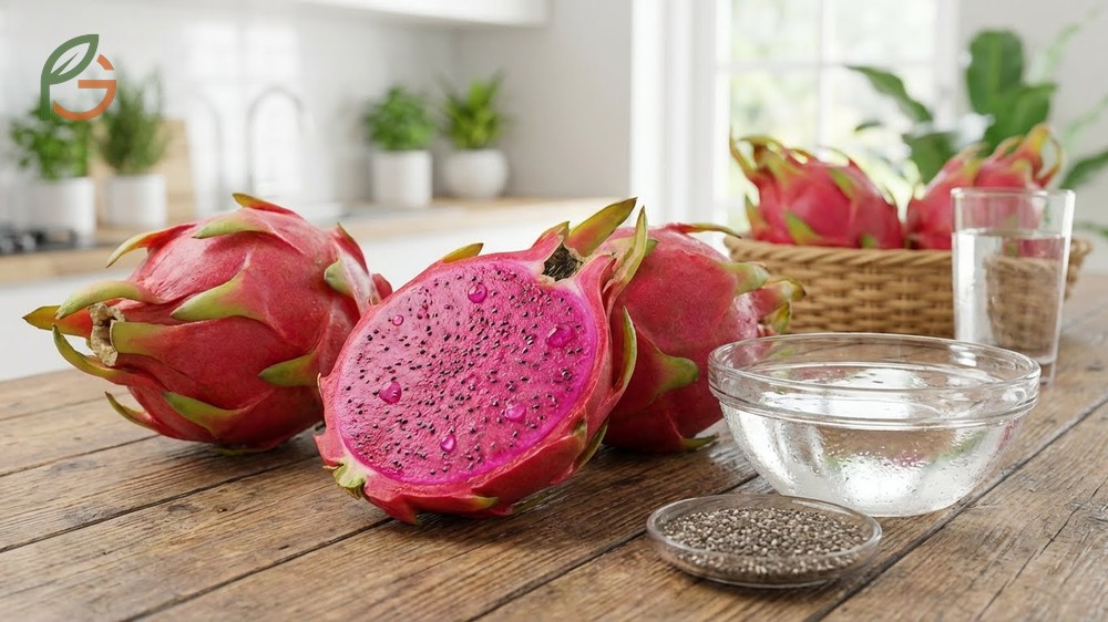 Red dragon fruit digestive effects explained with 3g fiber content promoting regular bowel movements naturally.