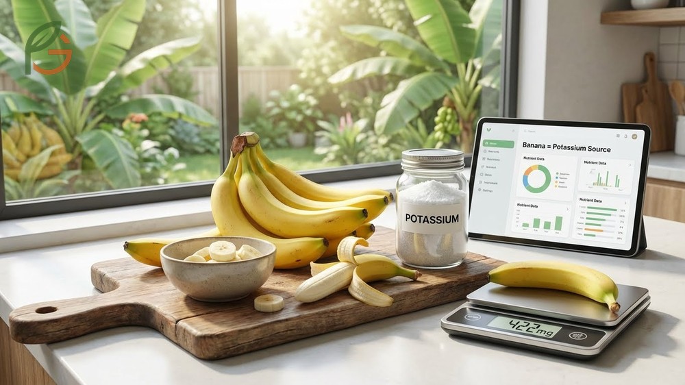 How much potassium in a banana facts show 358mg per 100g making it a reliable nutrient source.