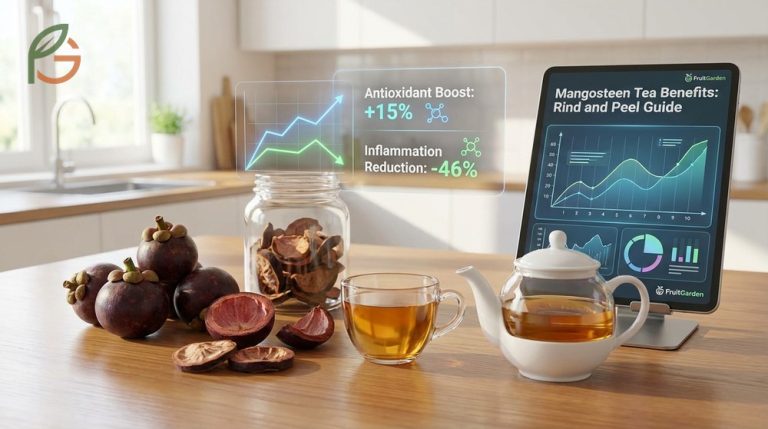 Mangosteen tea benefits guide featuring antioxidant properties that increase blood capacity by 15 percent.
