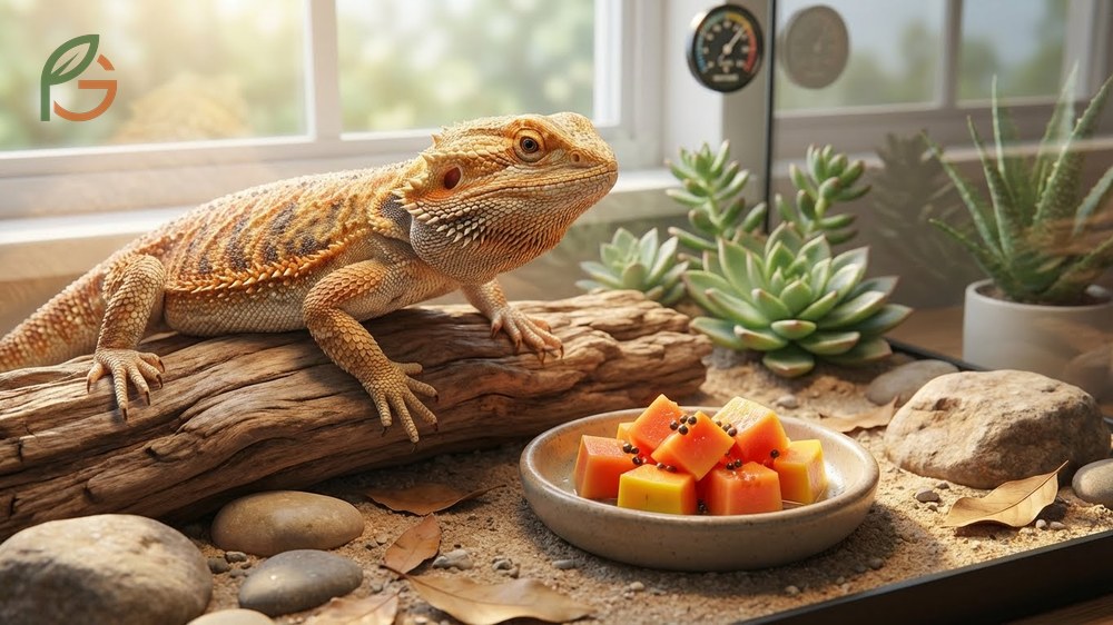 Can bearded dragons eat papaya as an occasional treat comprising less than 10 percent of their total diet.