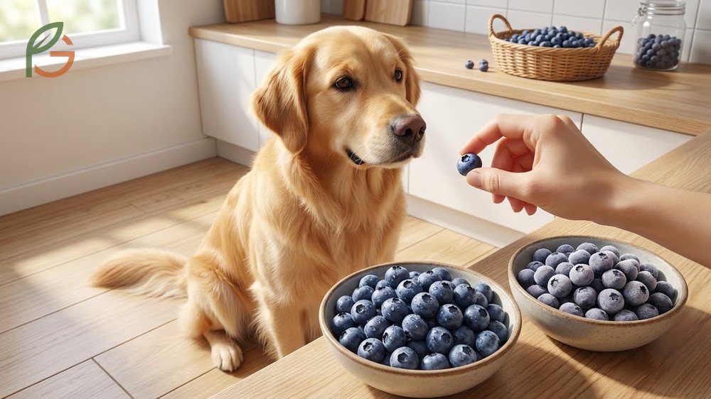 Can dogs eat blueberries overview showing fresh or frozen berries are safe low calorie snacks.