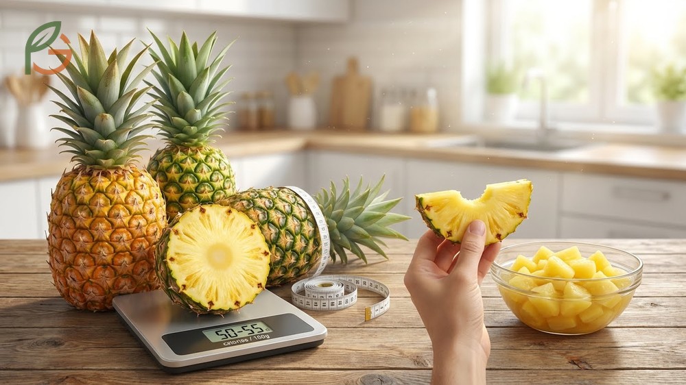 Visual comparison highlighting that fresh pineapple retains full bromelain activity compared to processed canned varieties.