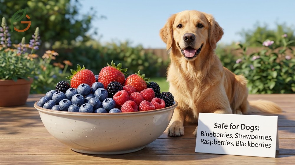 Safe berries for dogs include blueberries and strawberries which provide antioxidants without toxicity risks.